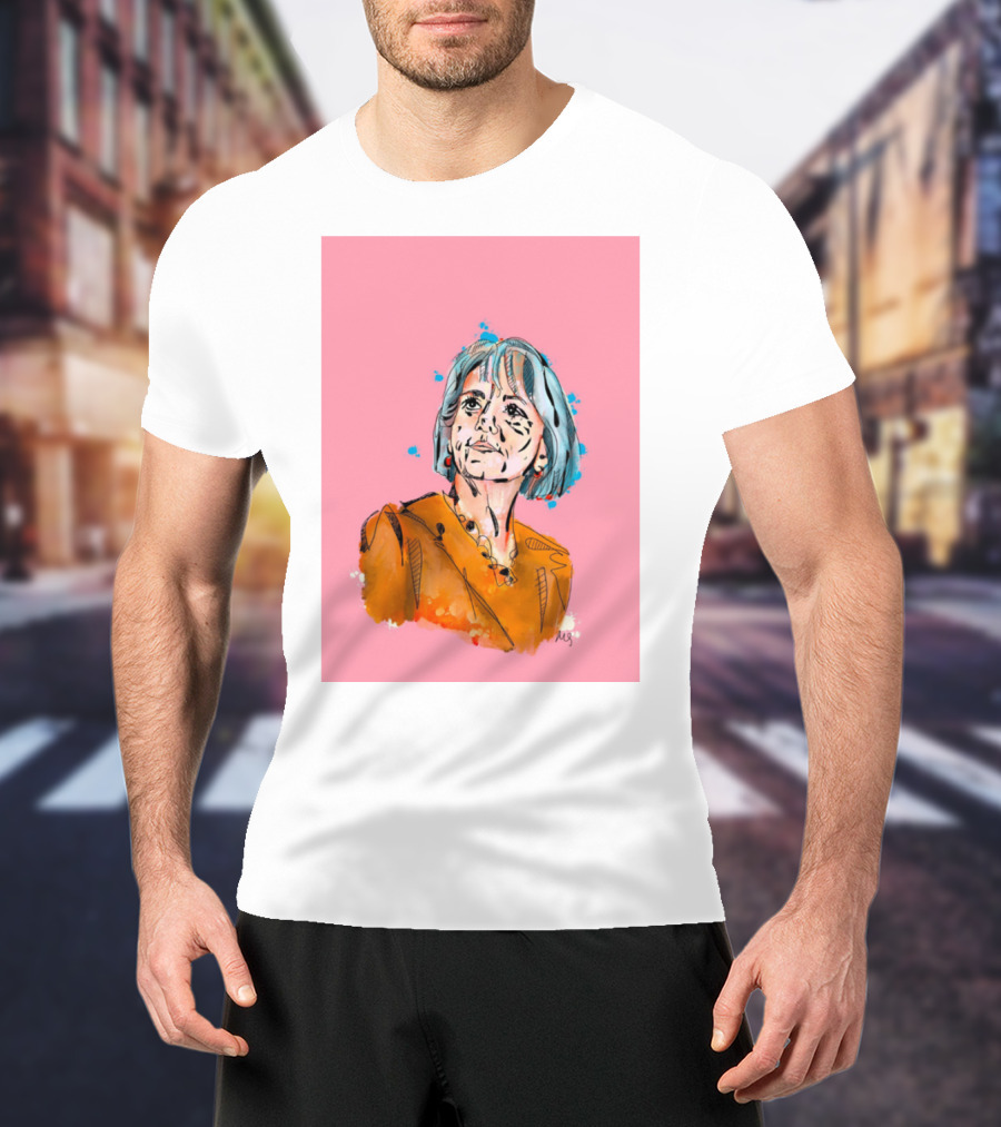 Bonnie Henry Vibrant Portrait On Pink Background T-Shirt