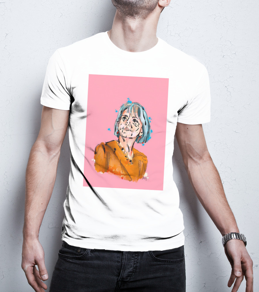 Bonnie Henry Vibrant Portrait On Pink Background T-Shirt