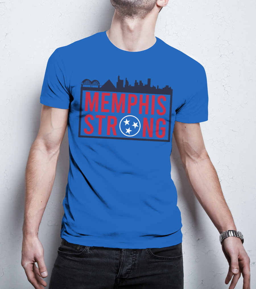 MEMPHIS STRONG Tennessee Skyline Three Stars T-Shirt