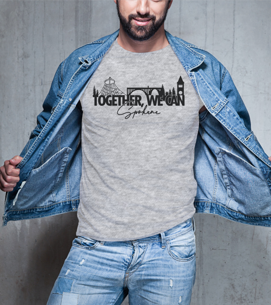 Together We Can Spokane Landmarks Collaboration T-Shirt