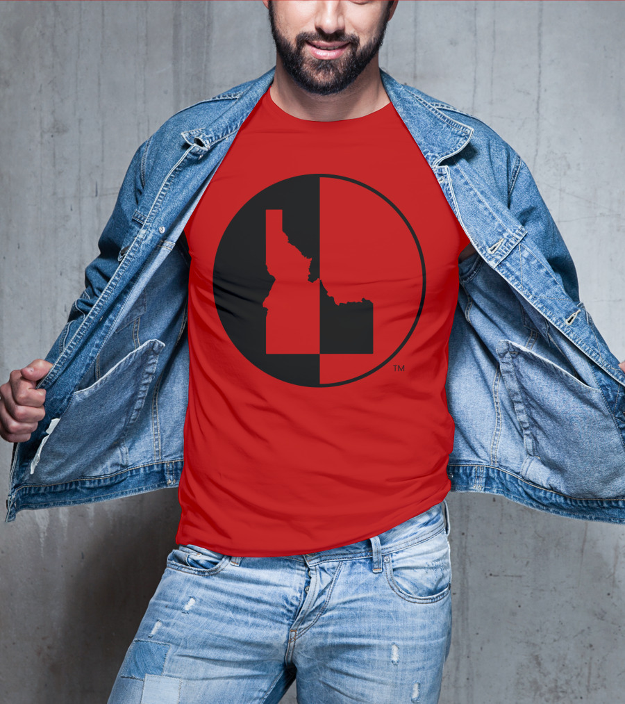 Idaho Allmade Red Black Split T-Shirt