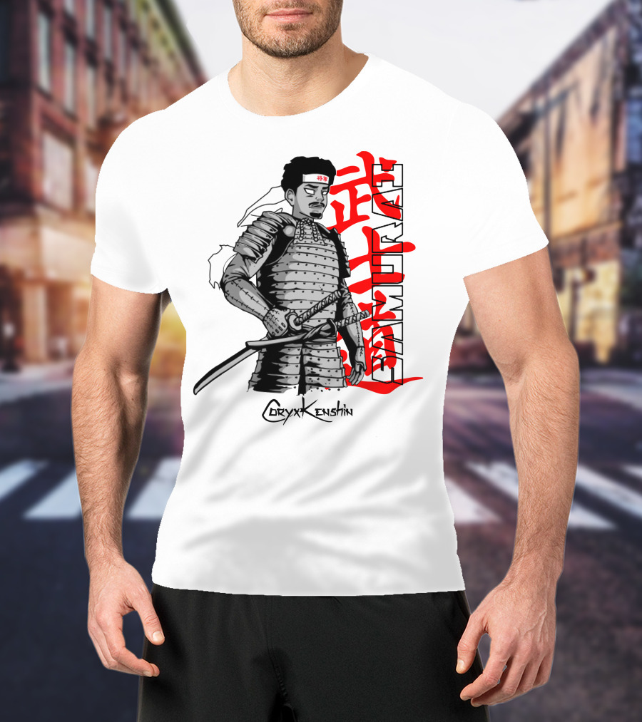 Samurai CoryxKenshin Illustration Kanji T-Shirt