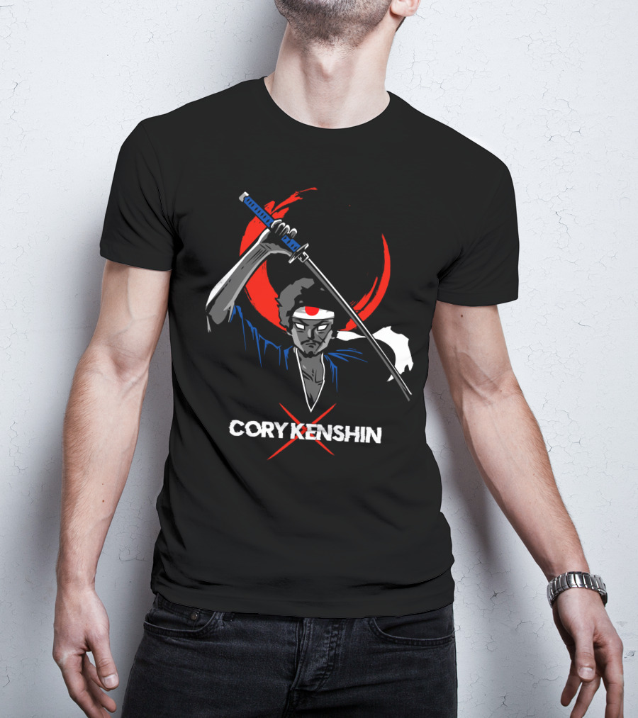 Cory Kenshin Samurai Warrior Sword Red Circle T-Shirt