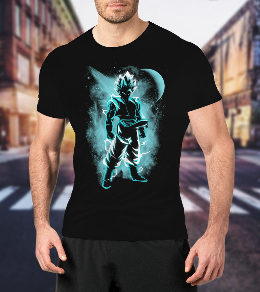 Fusion Warrior Super Saiyan Aura Moonlit Stance T-Shirt