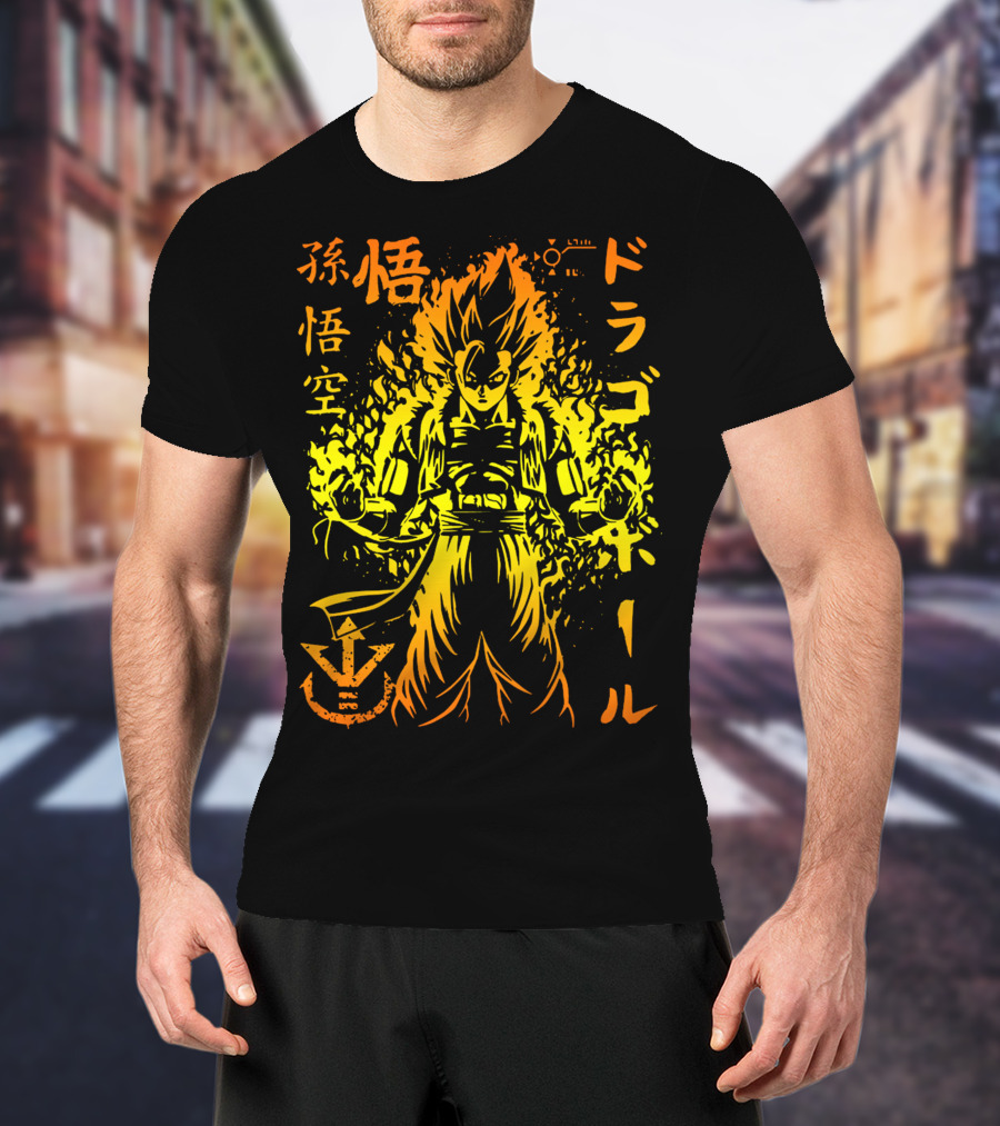 Dragon Ball Goku Super Saiyan Japanese Kanji T-Shirt