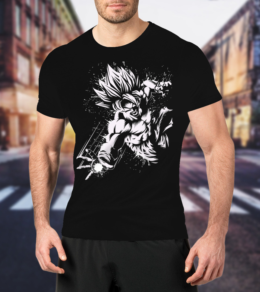 Super Saiyan Power Burst Action Attack T-Shirt