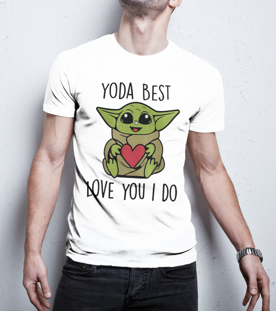 Yoda Best Love You I Do Cute Baby With Heart T-Shirt