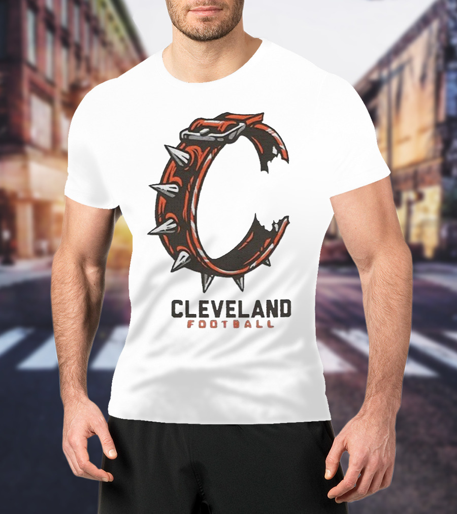 Cleveland Football Spiked Collar C T-Shirt