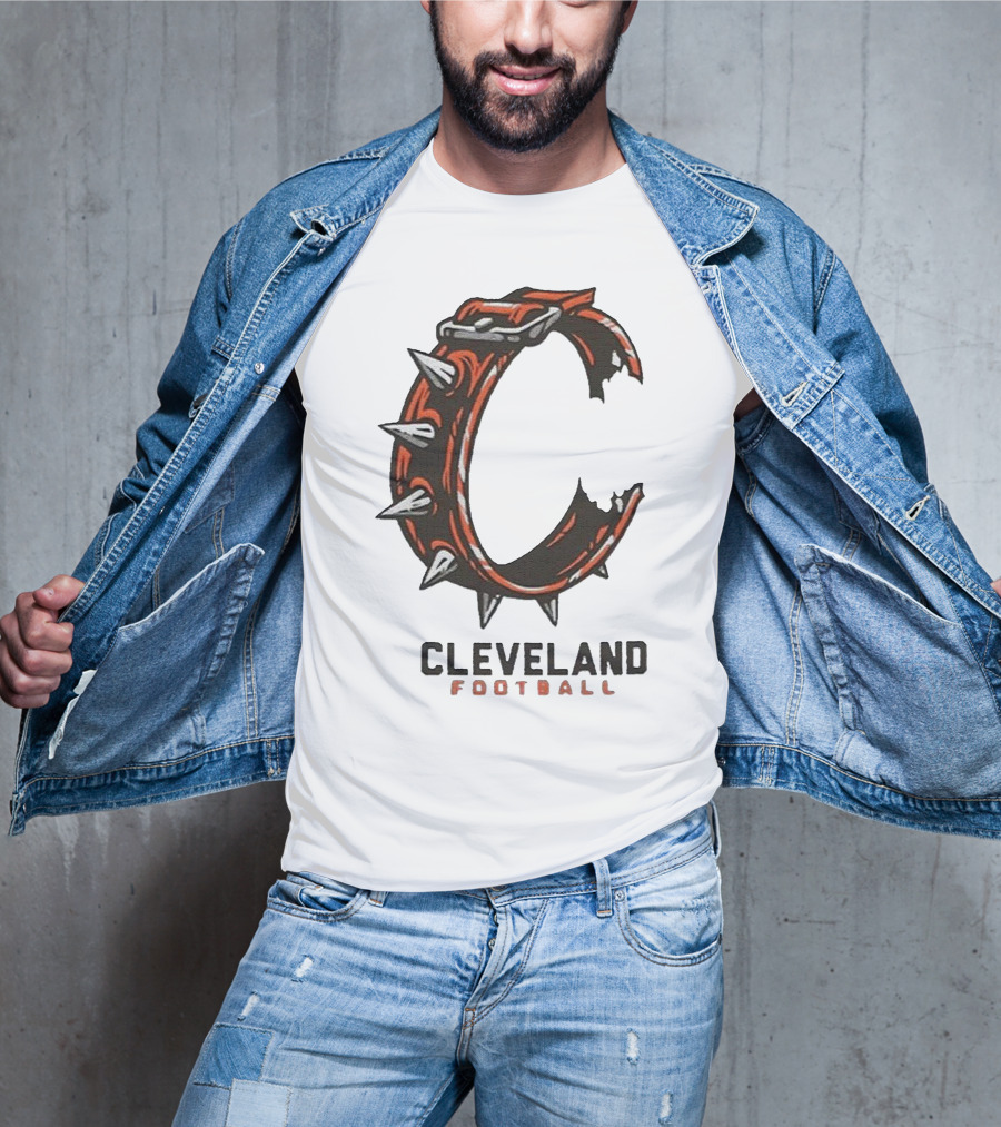 Cleveland Football Spiked Collar C T-Shirt