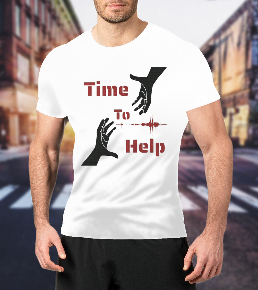 Time To Help Turkey Aid Hands And Heartbeat T-Shirt