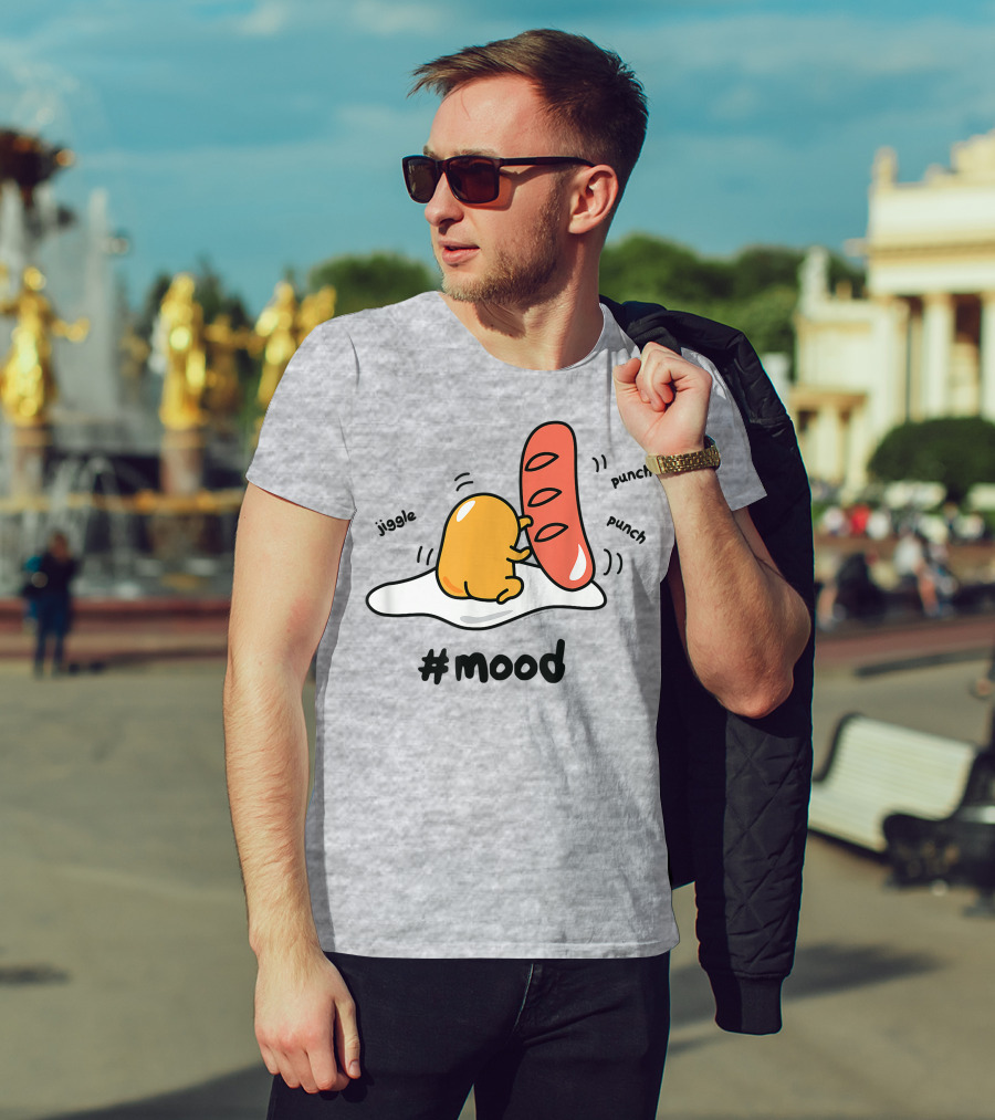Gudetama Jiggle Punch Punch Hot Dog #Mood T-Shirt