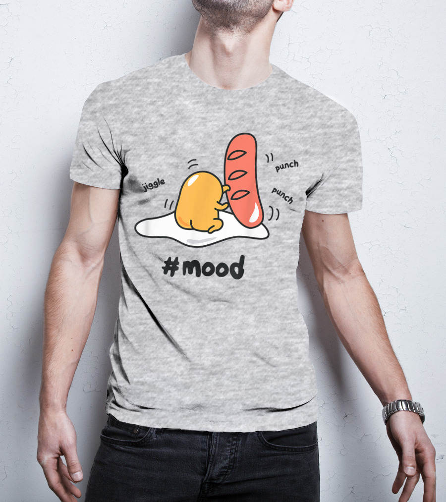 Gudetama Jiggle Punch Punch Hot Dog #Mood T-Shirt