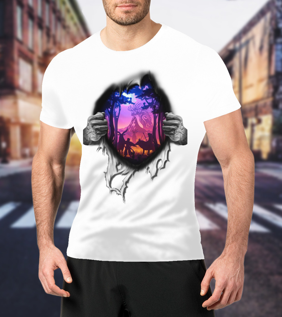 Ghibli Fan Forest Spirit Adventure Scene T-Shirt