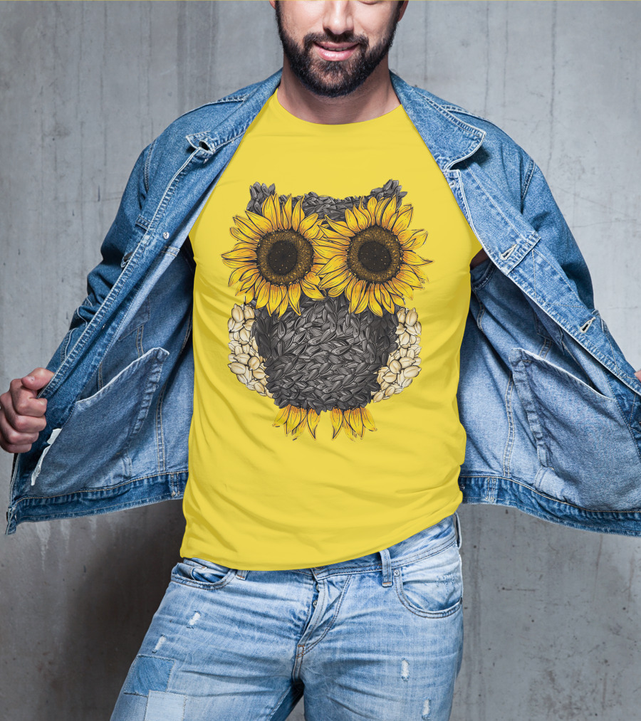 Sunflower Sunflower Owl Owl Sunflower Sunflower T-Shirt