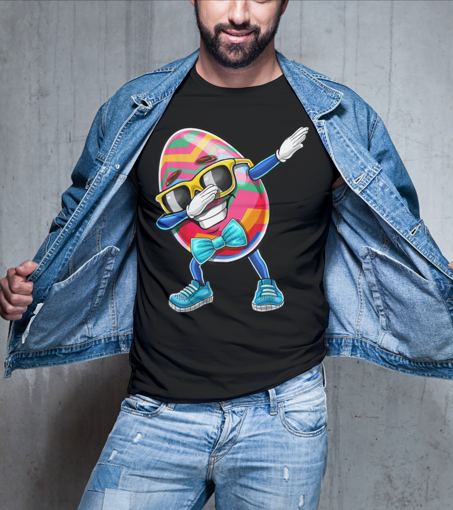 Dabbing Easter Egg With Sunglasses And Bowtie For Easter Sunday T-Shirt
