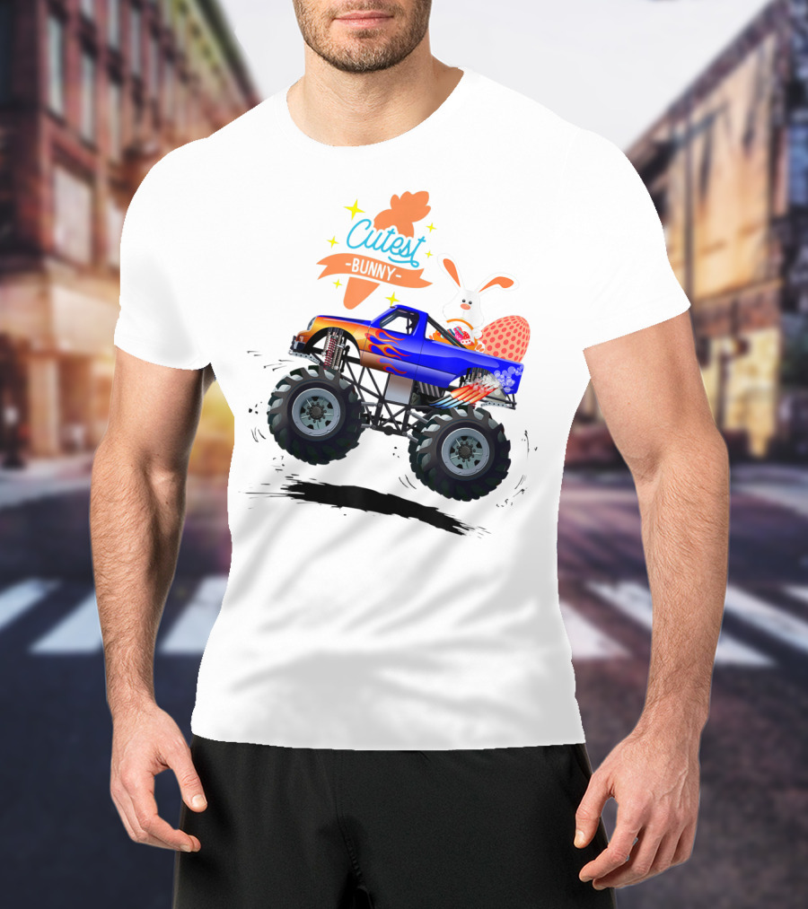 Cutest Easter Bunny Monster Truck Egg Hunt Adventure T-Shirt