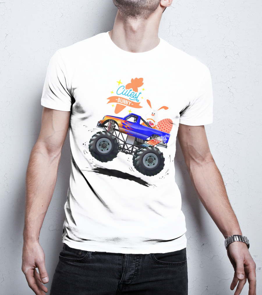 Cutest Easter Bunny Monster Truck Egg Hunt Adventure T-Shirt