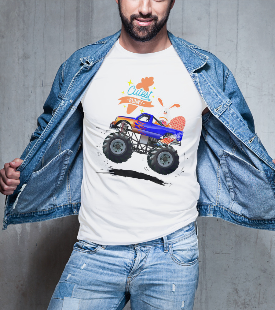 Cutest Easter Bunny Monster Truck Egg Hunt Adventure T-Shirt