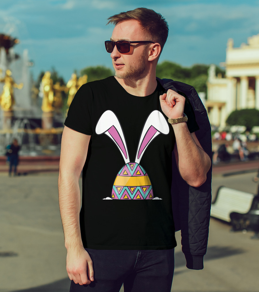 Funny Bunny Easter Cute Happy Rabbit Egg T-Shirt