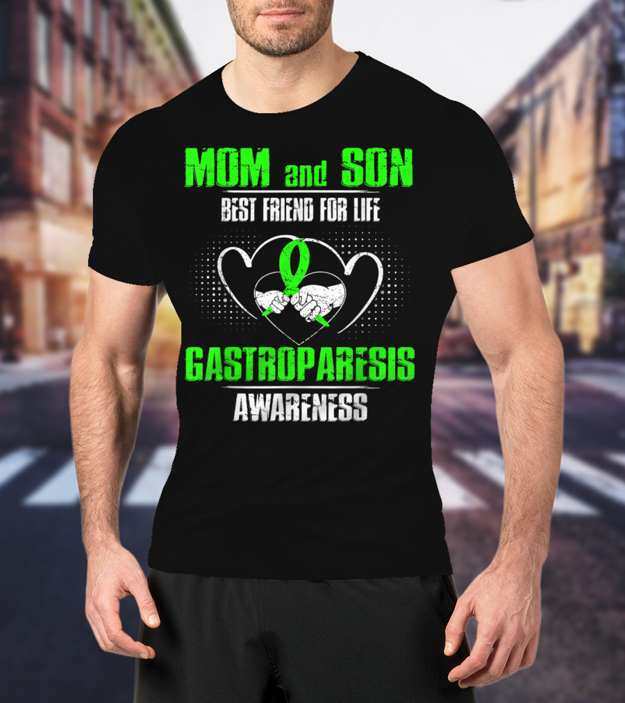 Mom And Son Best Friend For Life Gastroparesis Awareness T-Shirt