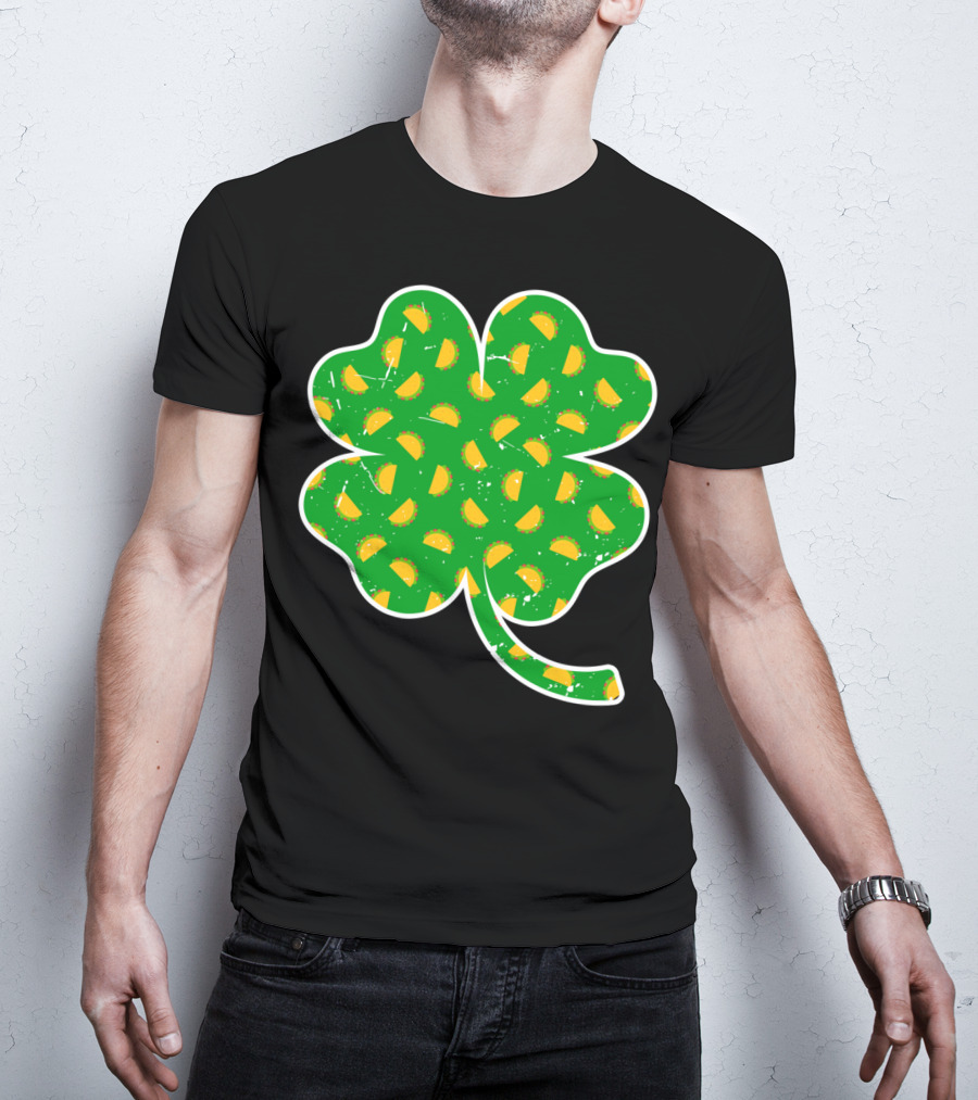 Taco Lover St Patricks Day Clover Saint Paddys Shamrock Tacos T-Shirt