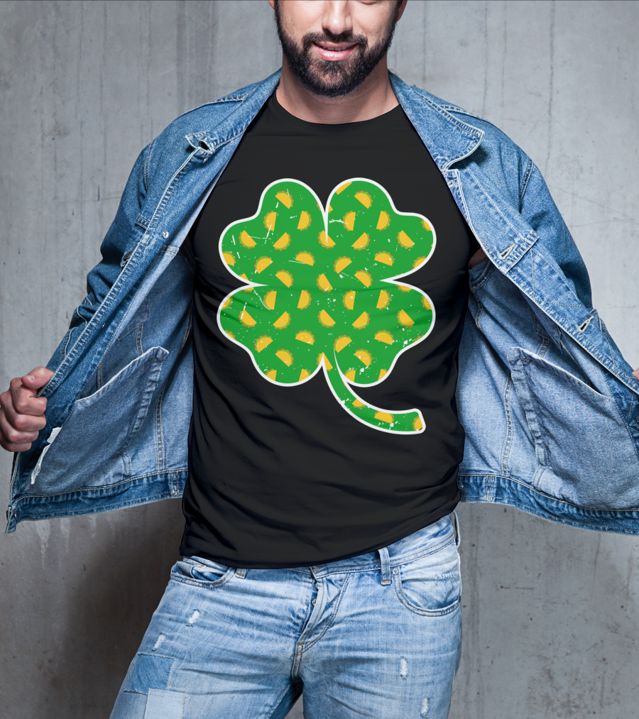 Taco Lover St Patricks Day Clover Saint Paddys Shamrock Tacos T-Shirt
