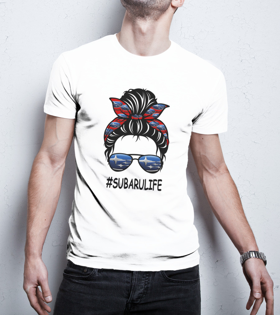 SUBARULIFE Bandana And Sunglasses Icon With Subaru T-Shirt