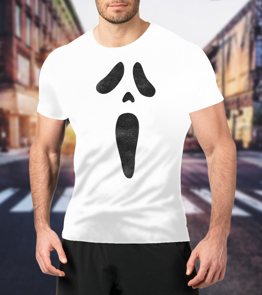Halloween Scary Ghost Face Mask T-Shirt