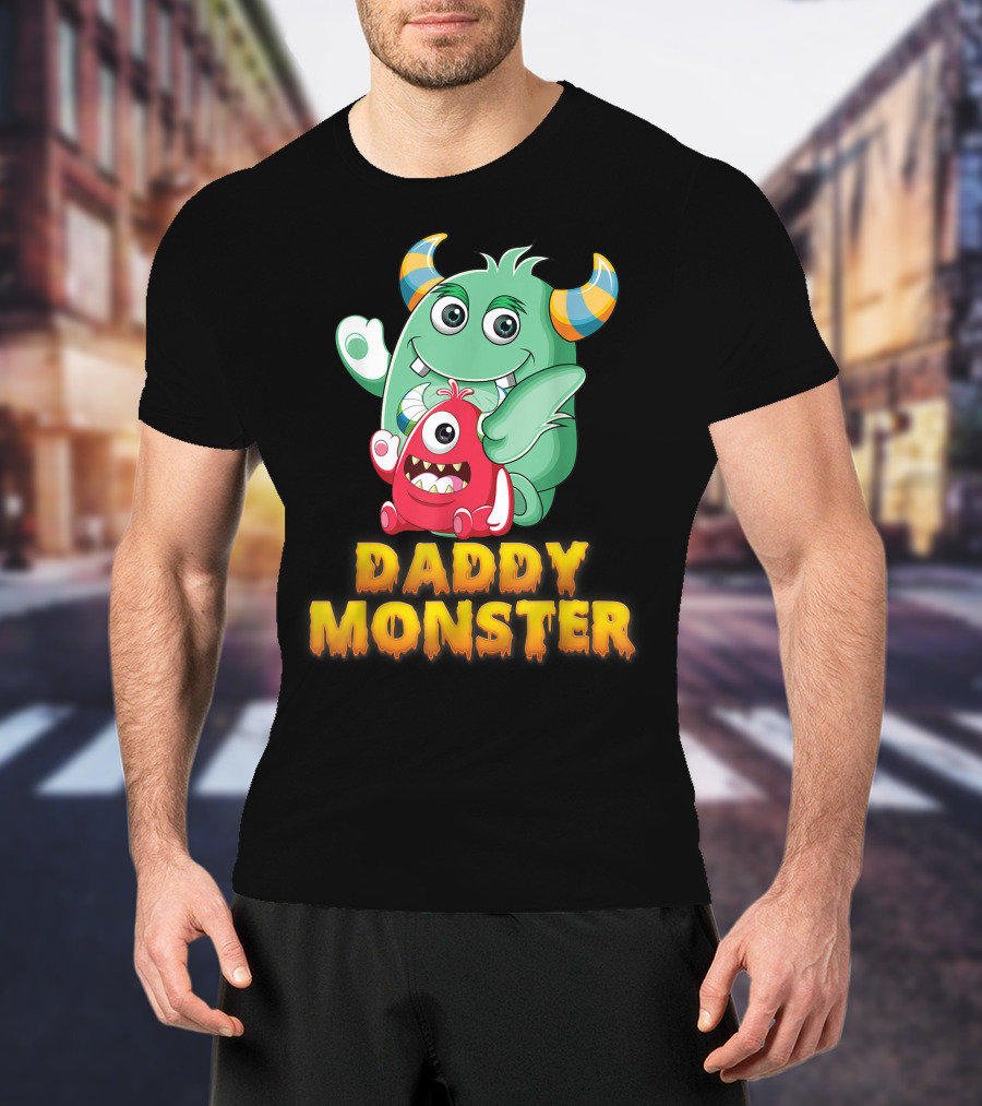 Daddy Monster Cute Cartoon Creatures T-Shirt