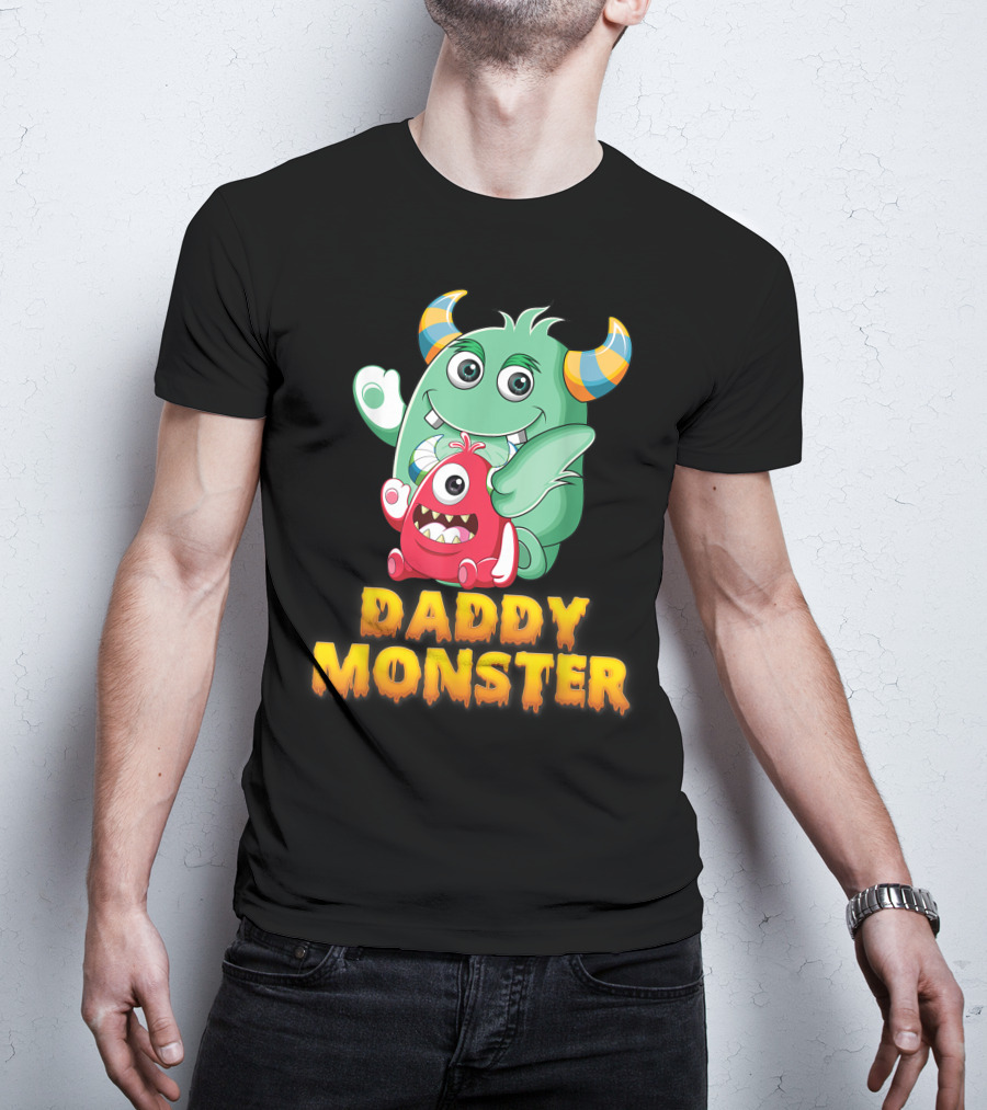 Daddy Monster Cute Cartoon Creatures T-Shirt