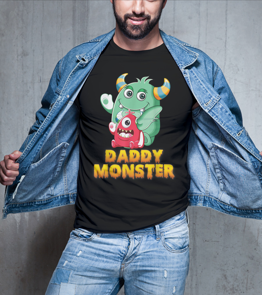 Daddy Monster Cute Cartoon Creatures T-Shirt