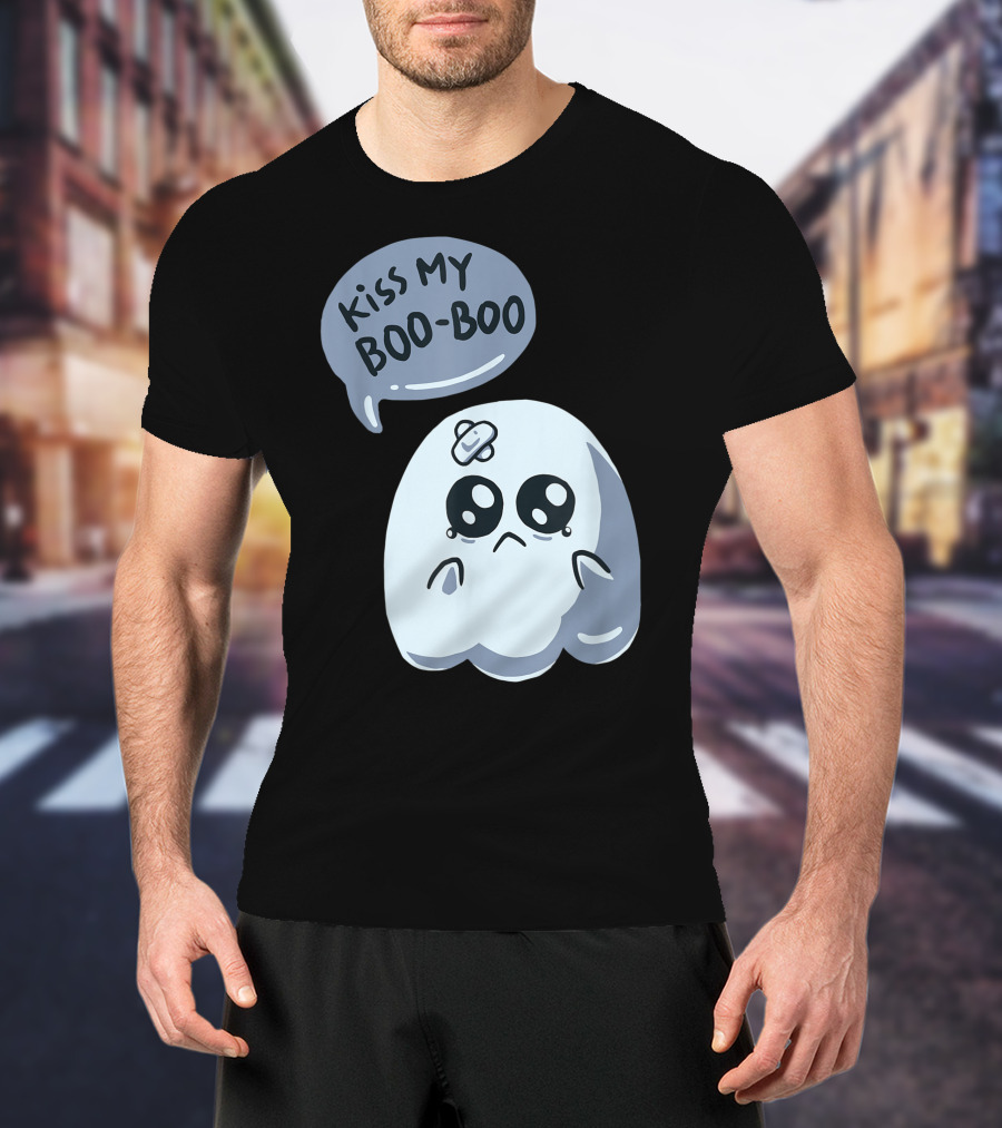 Kiss My Boo-Boo Sad Crying Ghost T-Shirt