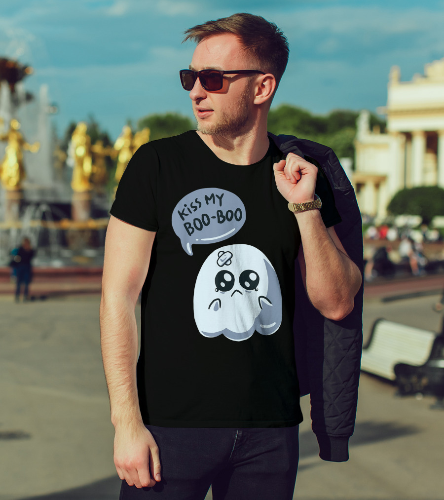Kiss My Boo-Boo Sad Crying Ghost T-Shirt