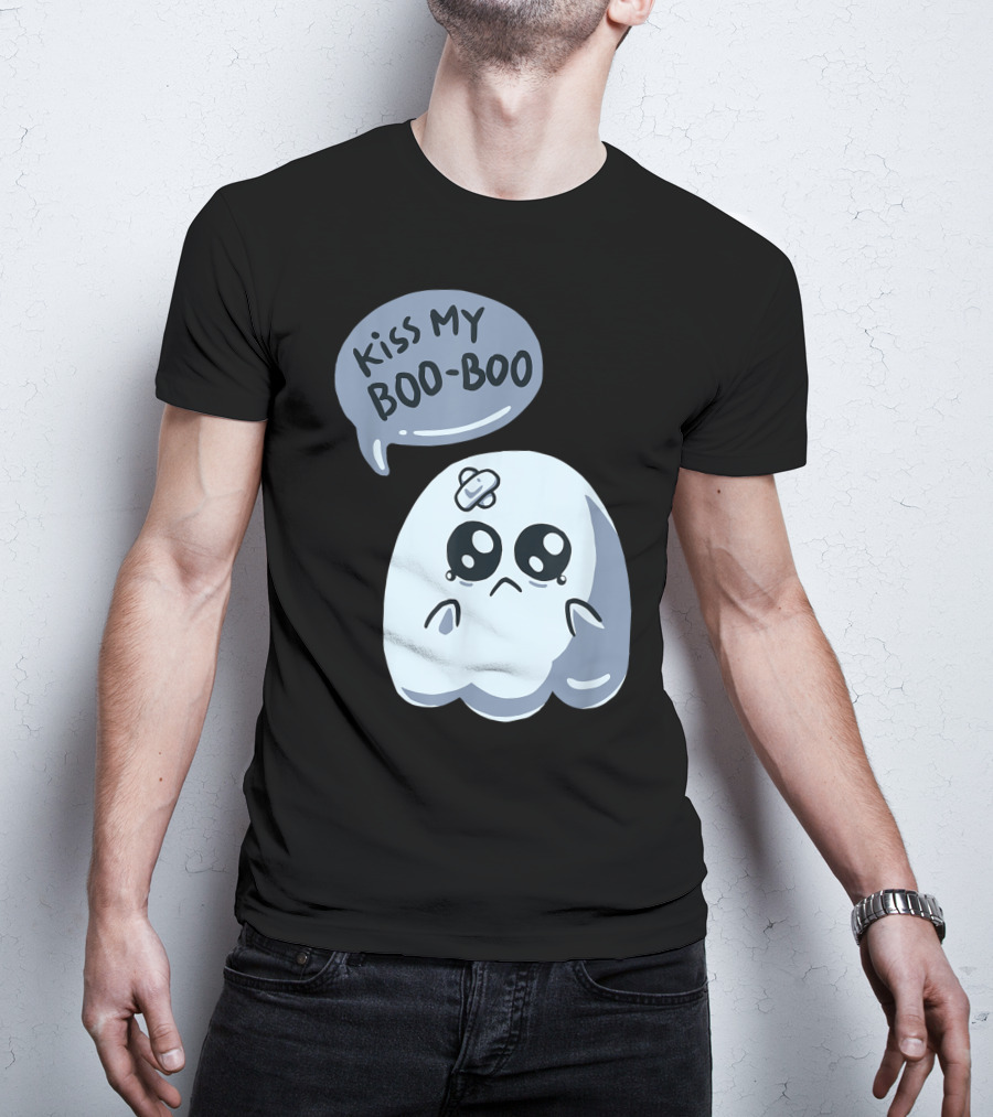 Kiss My Boo-Boo Sad Crying Ghost T-Shirt