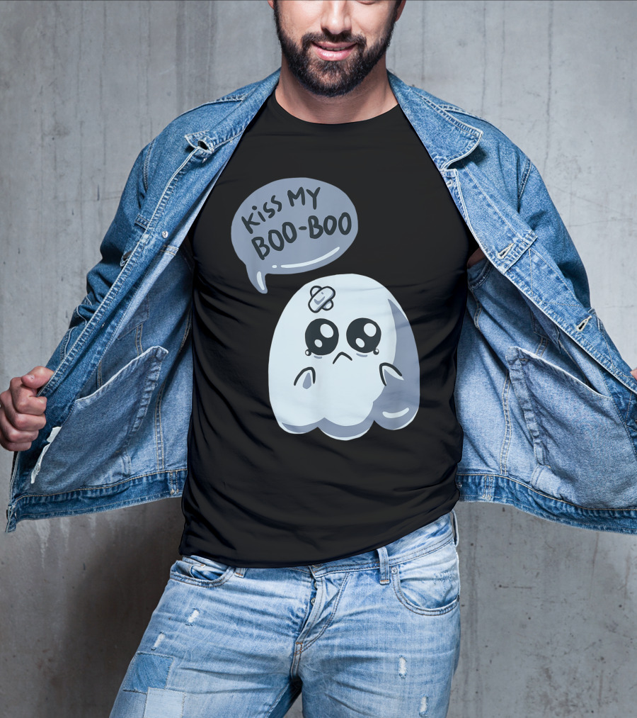 Kiss My Boo-Boo Sad Crying Ghost T-Shirt