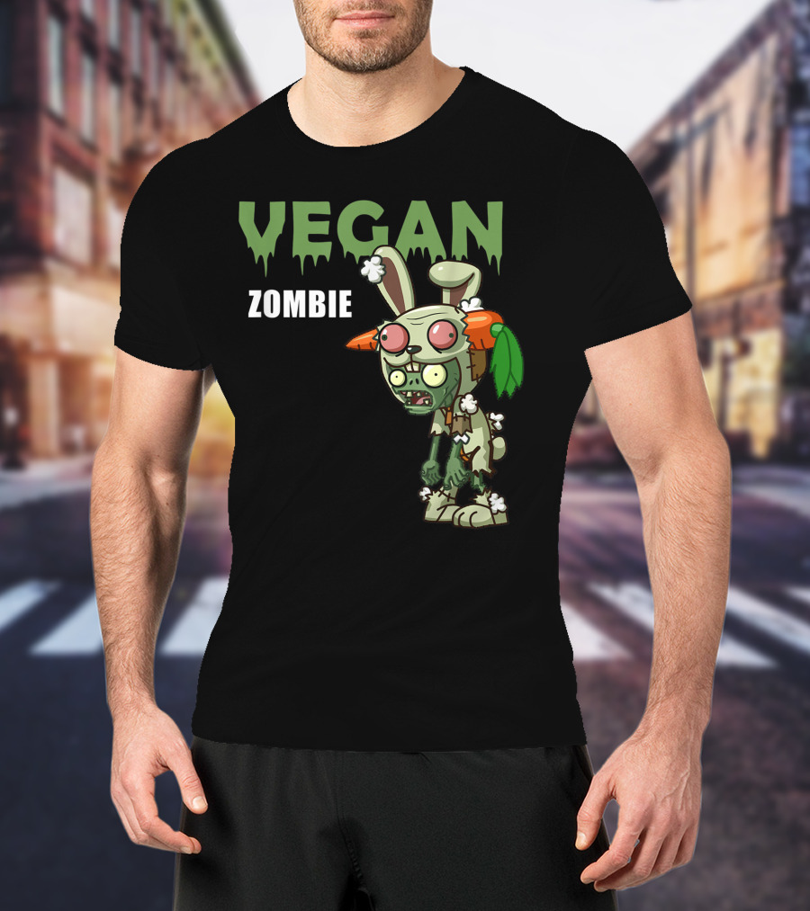 VEGAN ZOMBIE Carrot Bunny Costume Character T-Shirt