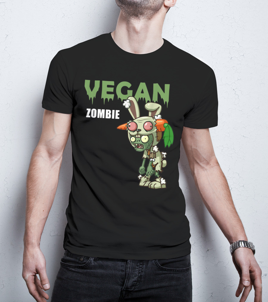 VEGAN ZOMBIE Carrot Bunny Costume Character T-Shirt