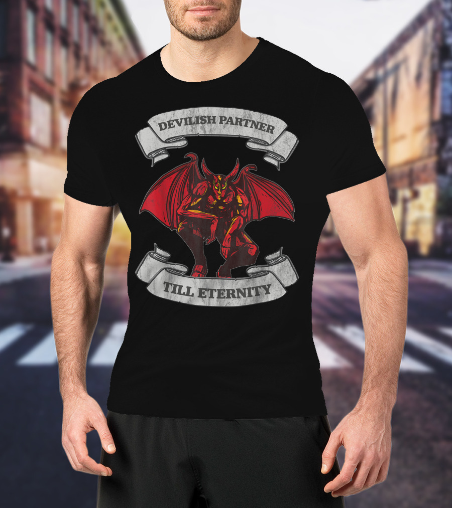 Devilish Partner Till Eternity Demon Couple T-Shirt
