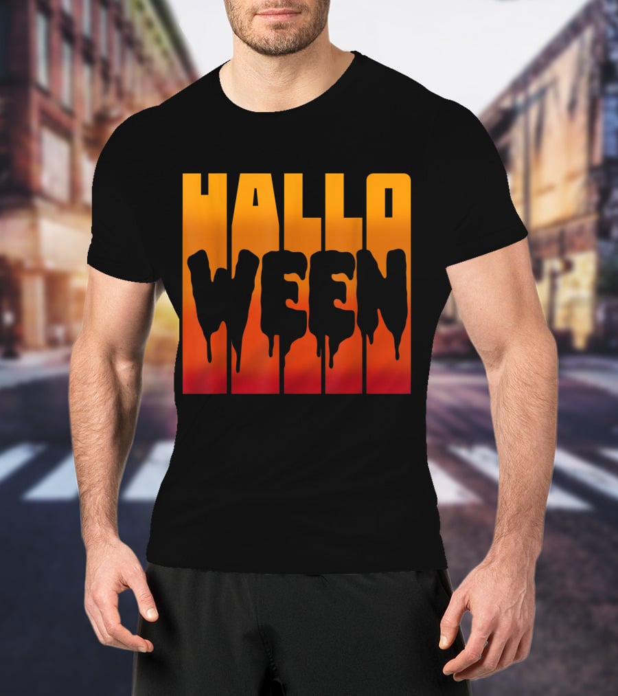Halloween Dripping Text T-Shirt