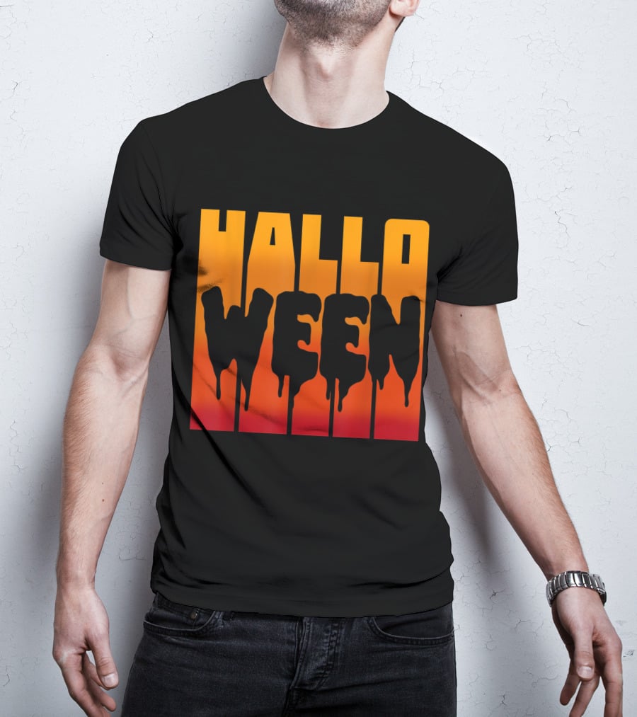 Halloween Dripping Text T-Shirt