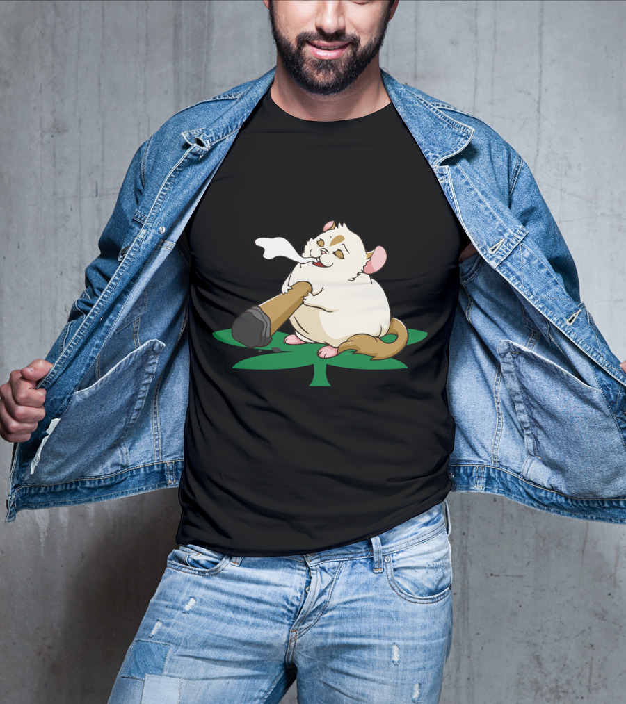 Chinchillin Weed Smoking Chinchilla THC Marijuana Cannabis Leaf T-Shirt