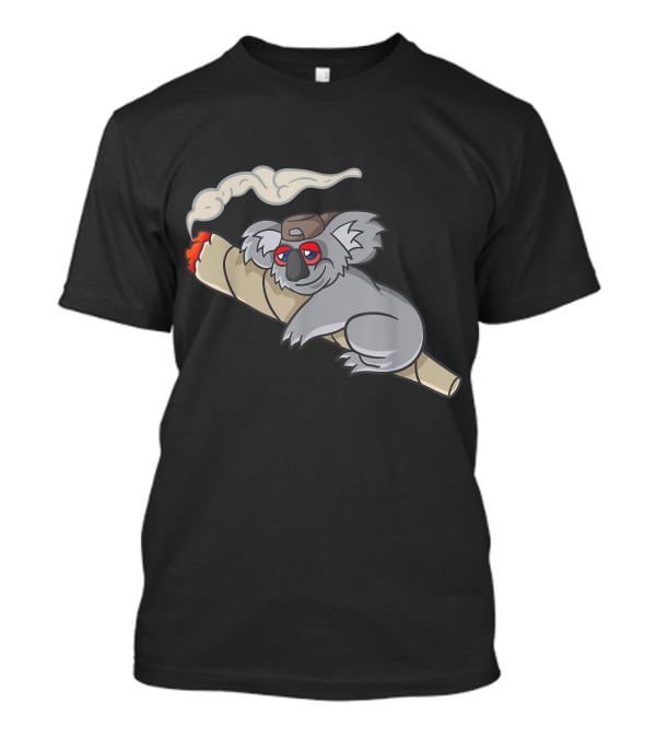 Koala Stoner Smoking Weed Marihuana Don't Care Bear T-Shirt