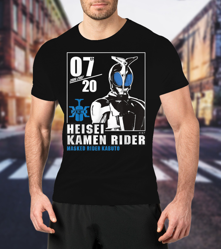 07th Heisei Kamen Rider 20th 2006-2007 Masked Rider Kabuto ZECT T-Shirt
