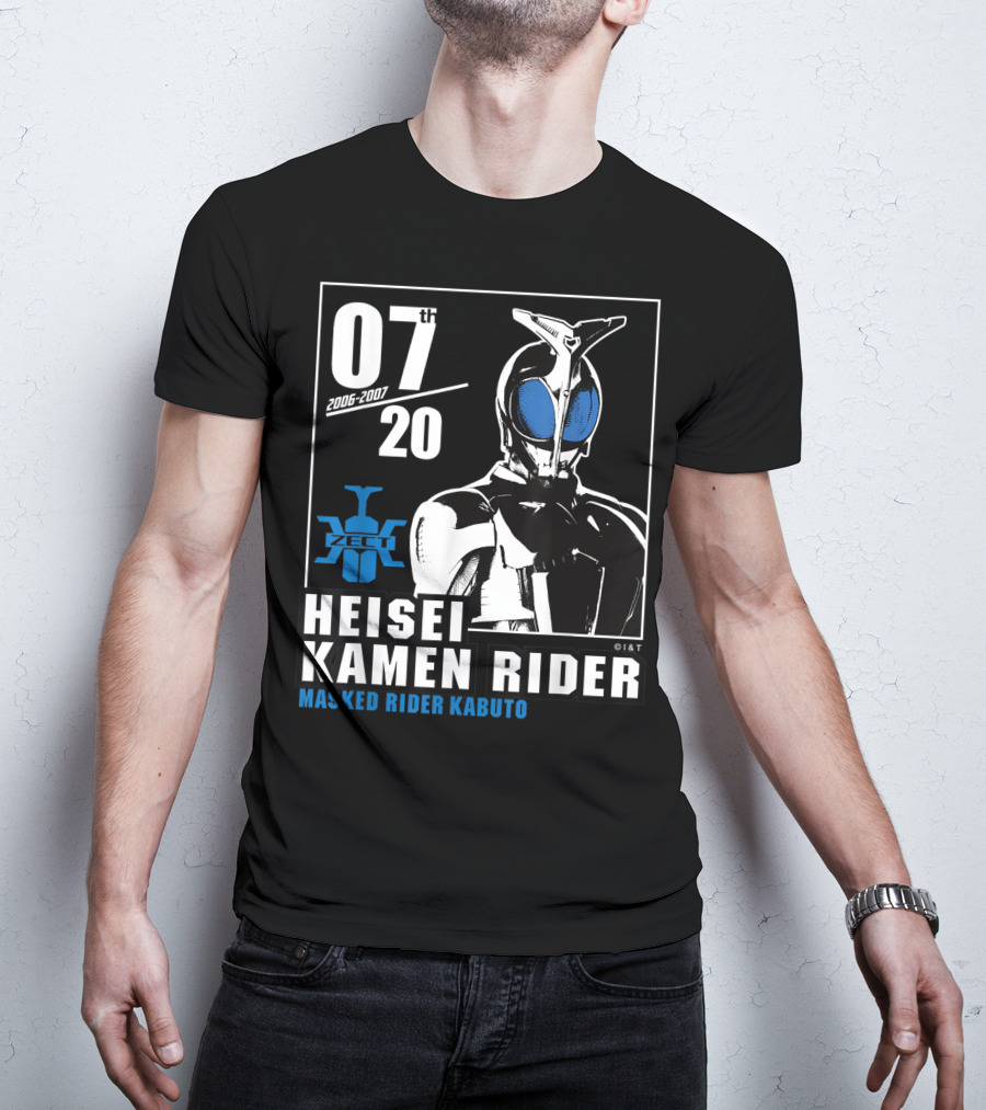 07th Heisei Kamen Rider 20th 2006-2007 Masked Rider Kabuto ZECT T-Shirt