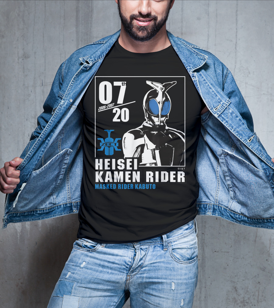 07th Heisei Kamen Rider 20th 2006-2007 Masked Rider Kabuto ZECT T-Shirt