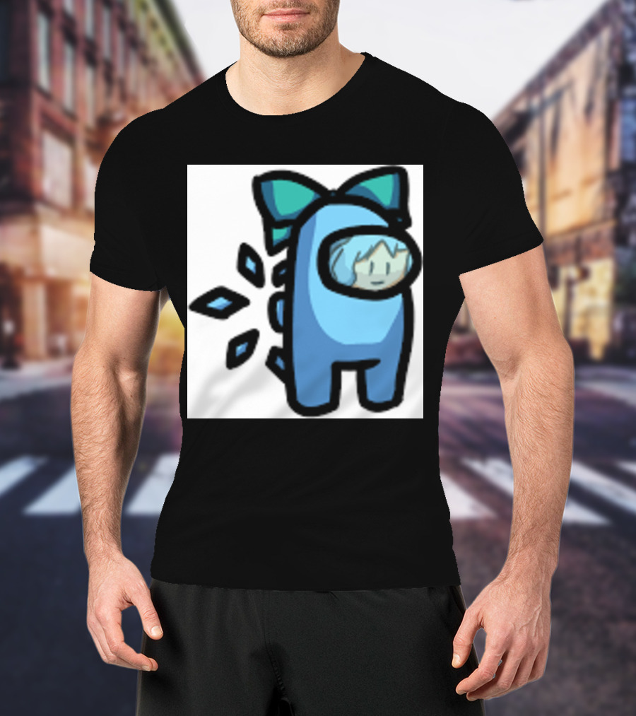Among Us Blue Crewmate With Bow Gamer Girl T-Shirt