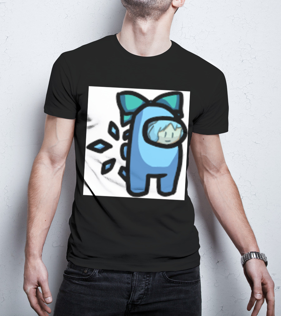 Among Us Blue Crewmate With Bow Gamer Girl T-Shirt