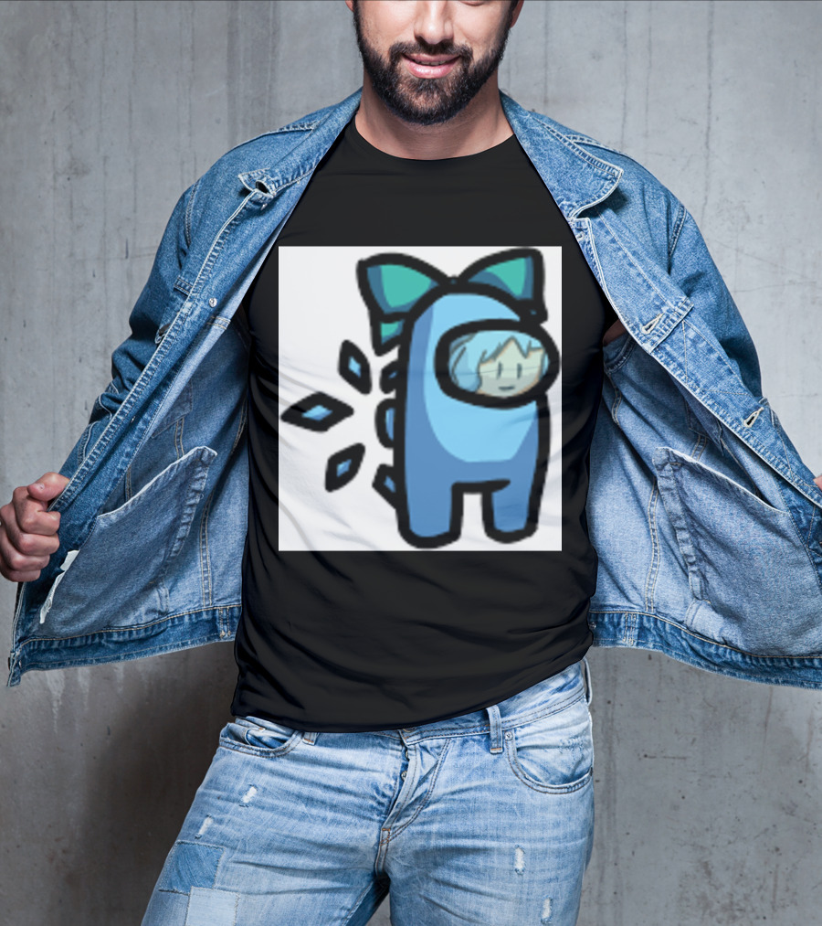 Among Us Blue Crewmate With Bow Gamer Girl T-Shirt