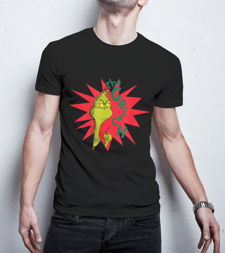 The Grinch Burst Dr. Seuss Starburst T-Shirt