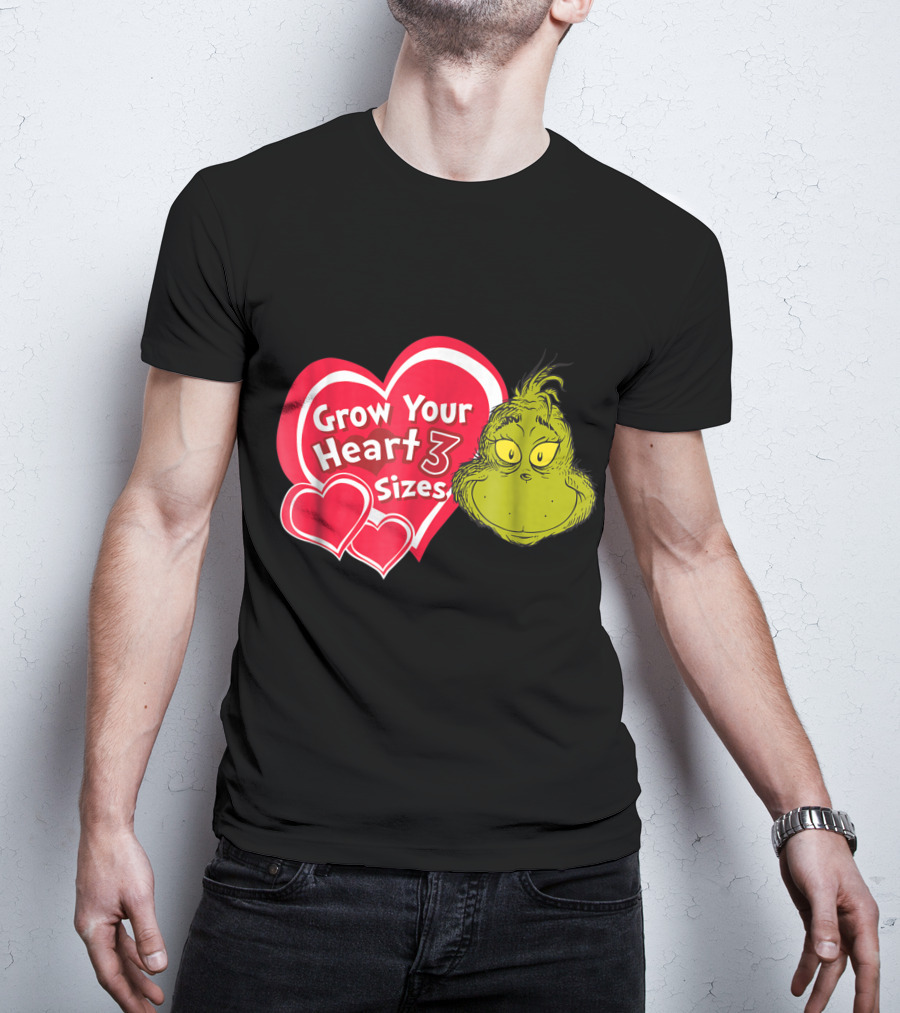 Dr Seuss Grinch Grow Your Heart 3 Sizes T-Shirt